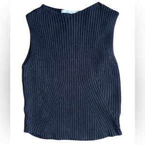 Zara Knit black sweater vest size small